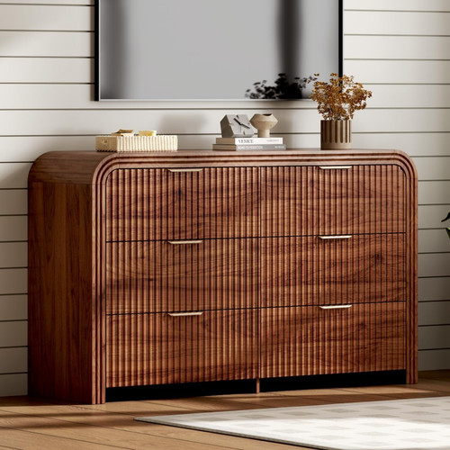 Modern walnut chest of - 47",